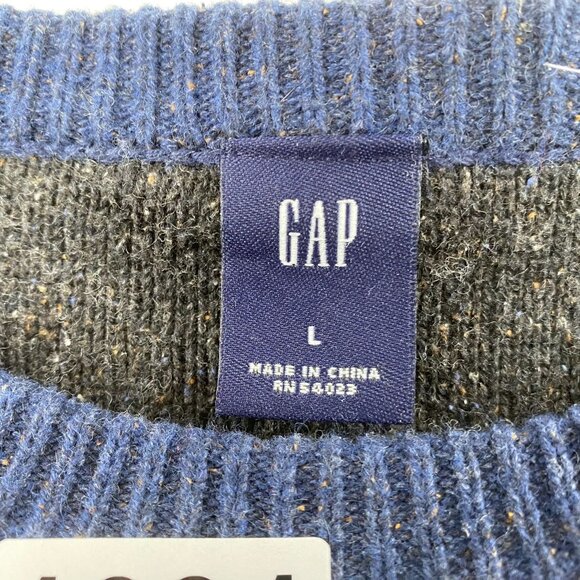 Gap Sweater Argile Gray and Blue Mens Large - Picture 2 of 11